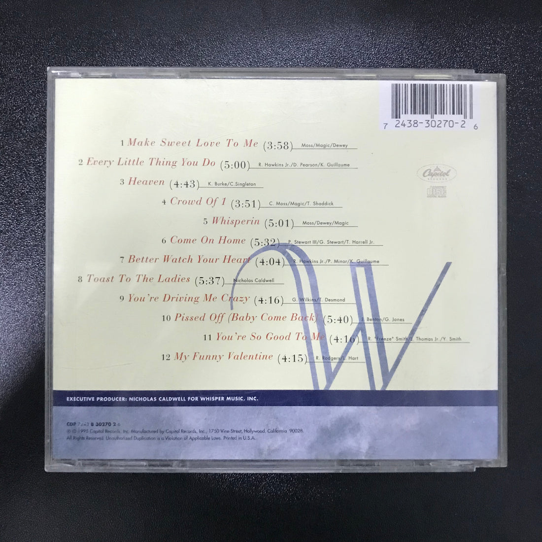 ซีดี The Whispers - Toast To The Ladies CD VG+