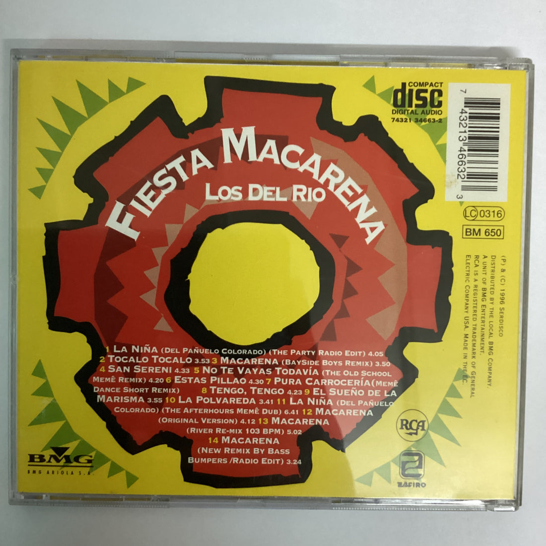 ซีดี Los Del Rio - Fiesta Macarena CD VG+