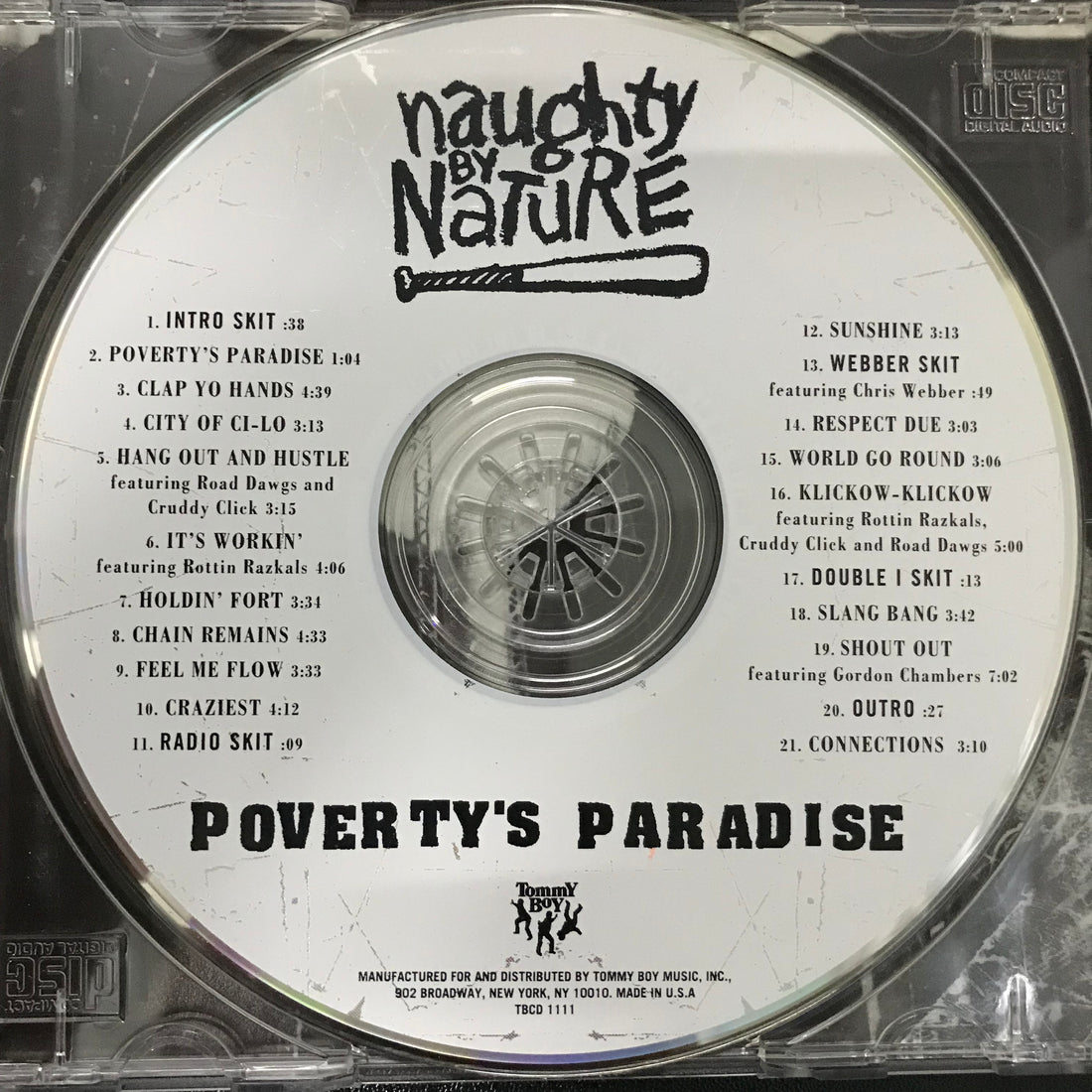 ซีดี Naughty By Nature - Poverty's Paradise CD VG+