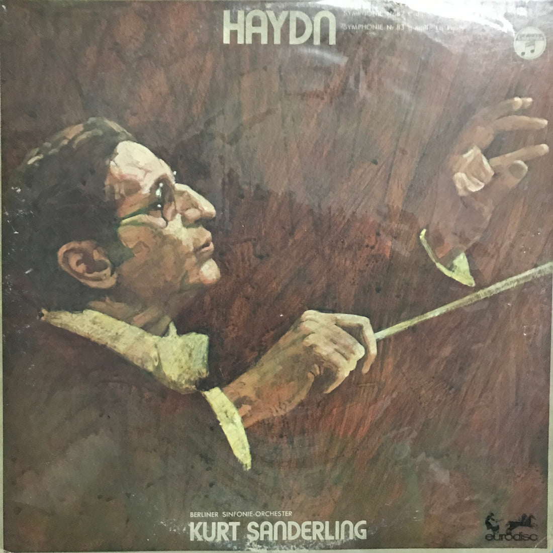 แผ่นเสียง Joseph Haydn / Kurt Sanderling / Berliner Sinfonie Orchester - Symphonie Nr.82 C-Dur "L'Ours" / Symphonie Nr.83 G-Moll "La Poule" Vinyl VG+