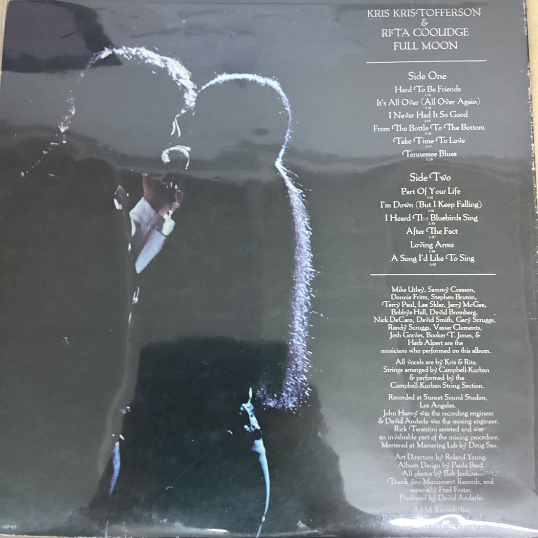 แผ่นเสียง Kris Kristofferson & Rita Coolidge - Full Moon Vinyl VG+
