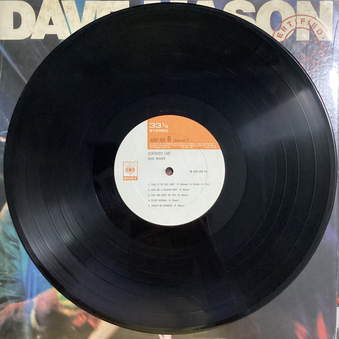 แผ่นเสียง Dave Mason - Certified Live Vinyl VG+ 2LPs