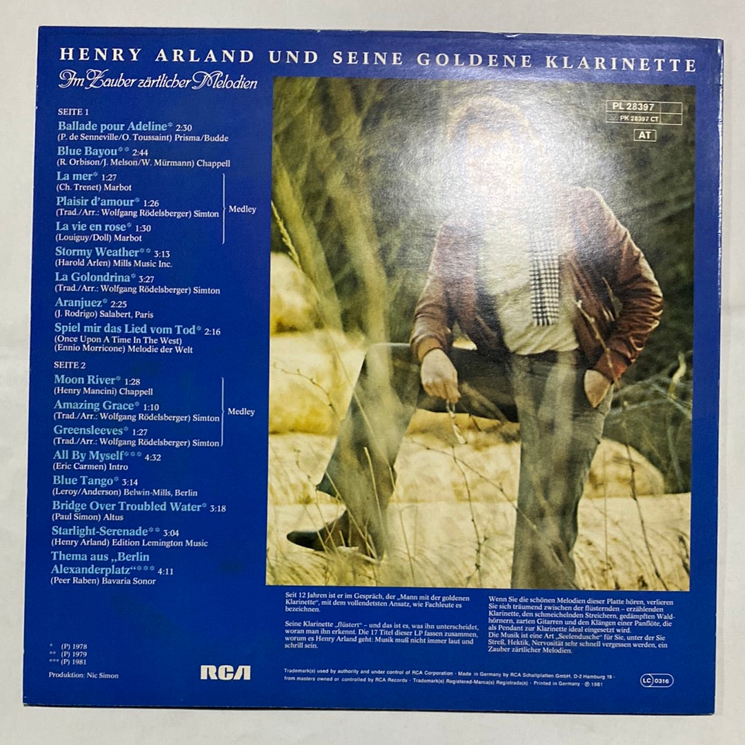 Henry Arland - Und Seine Goldene Klarinette - Im Zauber Zärtlicher Melodien (Vinyl) (NM or M-)