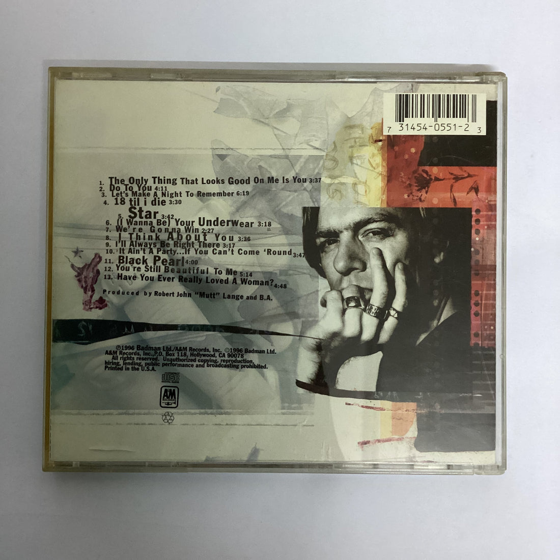 ซีดี Bryan Adams - 18 Til I Die CD VG+