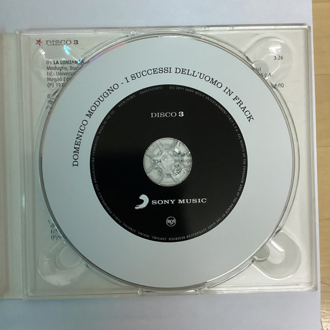 ซีดี Domenico Modugno - I Successi Dell'Uomo In Frack CD VG+ 3CDs