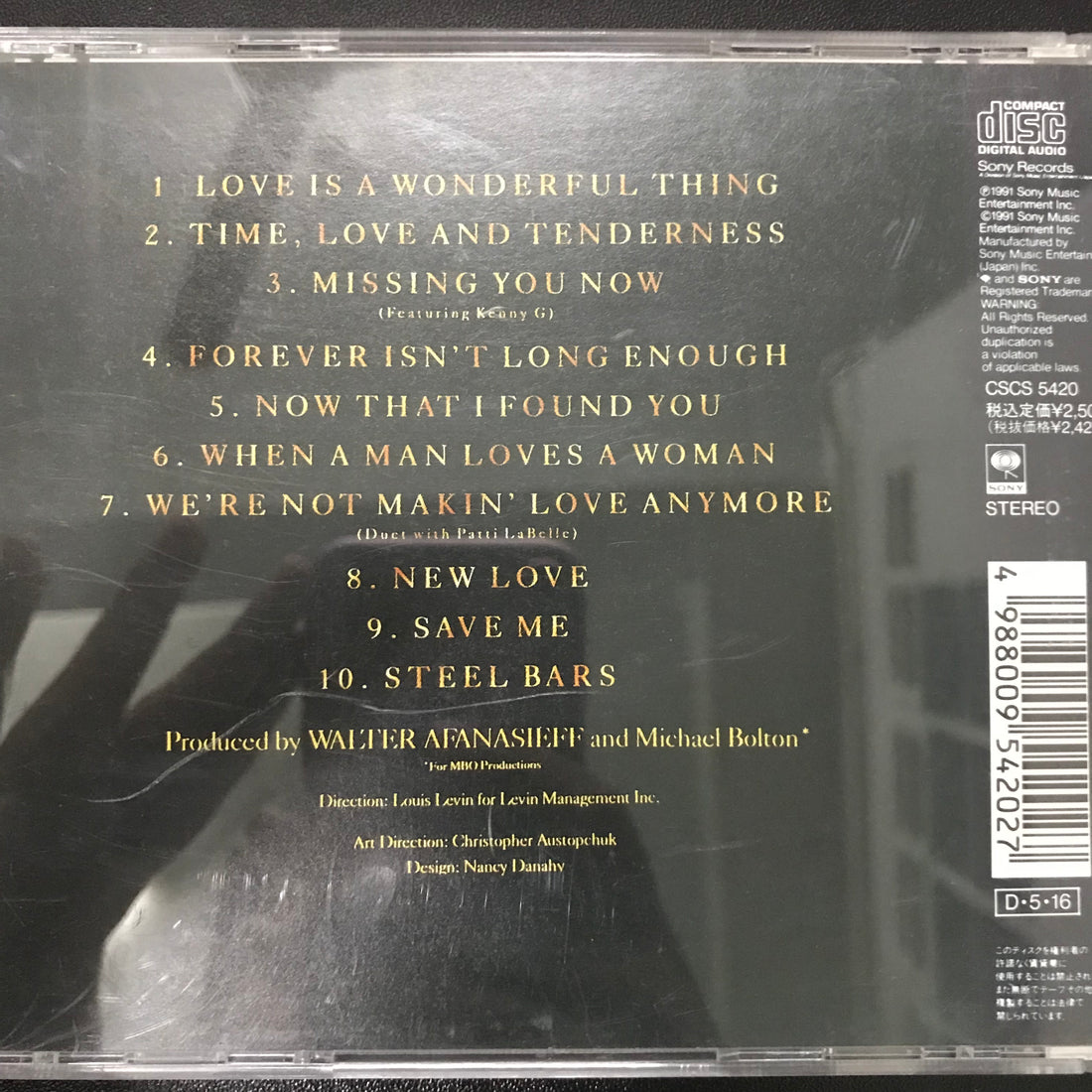 ซีดี Michael Bolton - Time, Love & Tenderness CD VG+