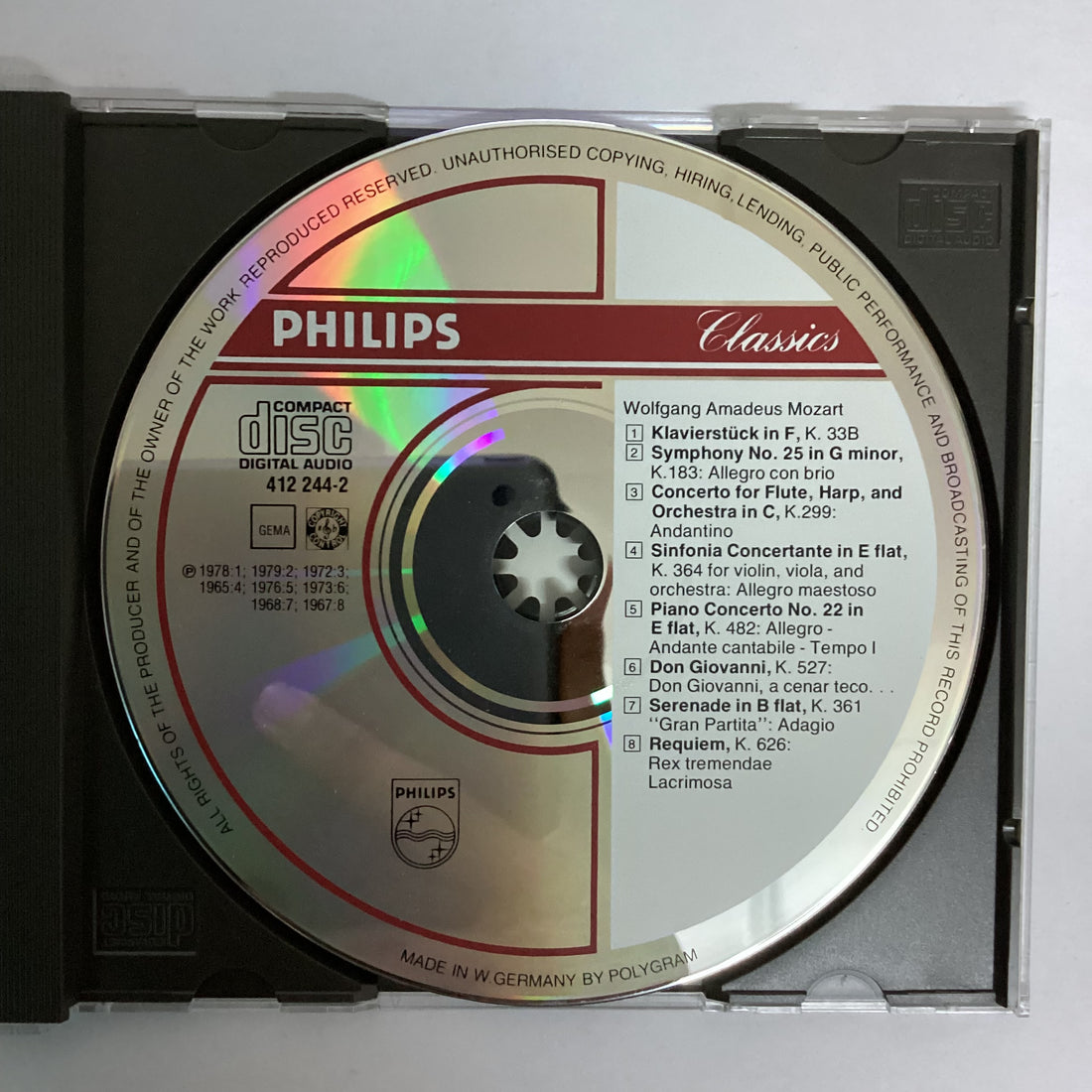 ซีดี Wolfgang Amadeus Mozart, The Academy Of St. Martin-in-the-Fields / Sir Neville Marriner - The Best Of Wolfgang Amadeus Mozart CD VG+