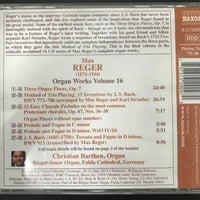 ซีดี Max Reger / Christian Barthen - Organ Works Volume 16 - Three Organ Pieces, Op. 7 Method Of Trio Playing / Three Chorale Preludes, Op. 67, Nos. 36-38 CD VG+