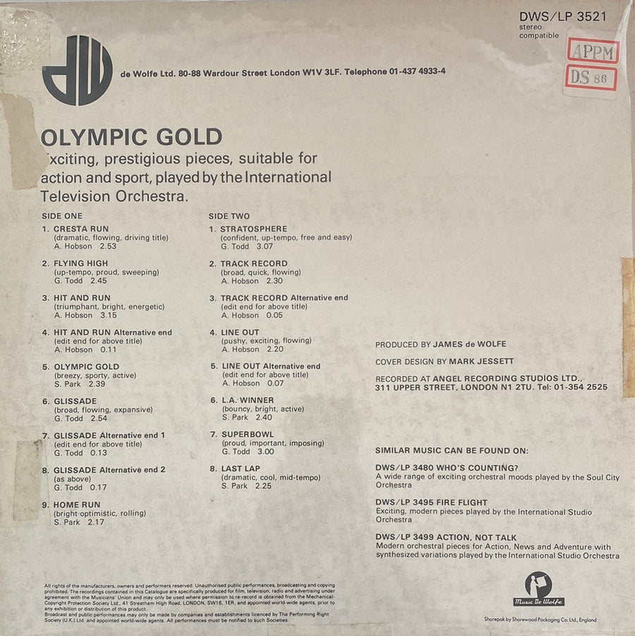 แผ่นเสียง The International Television Orchestra - Olympic Gold (Vinyl) (G)