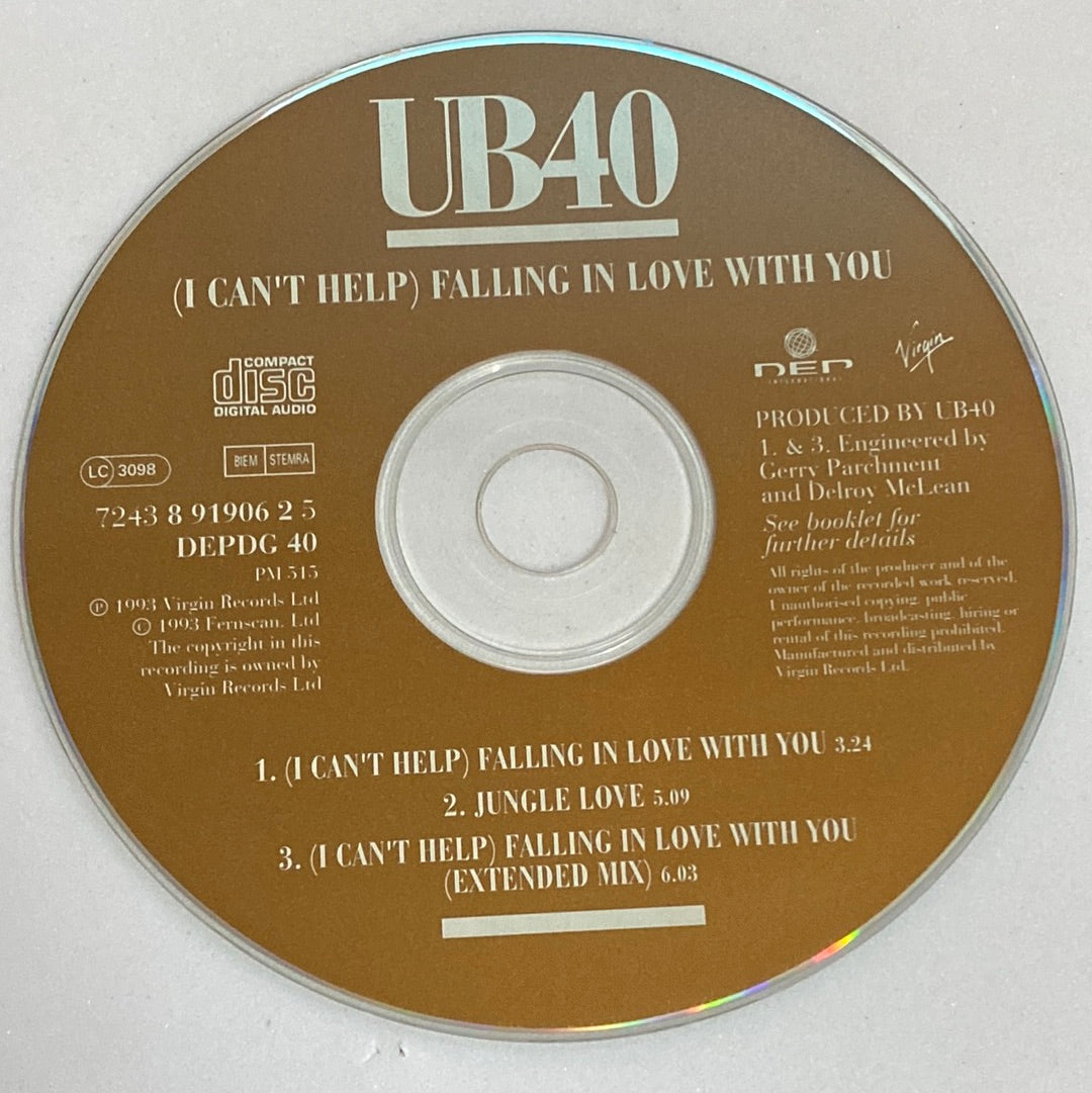 ซีดี UB40 - (I Can't Help) Falling In Love With You (CD) (VG+)