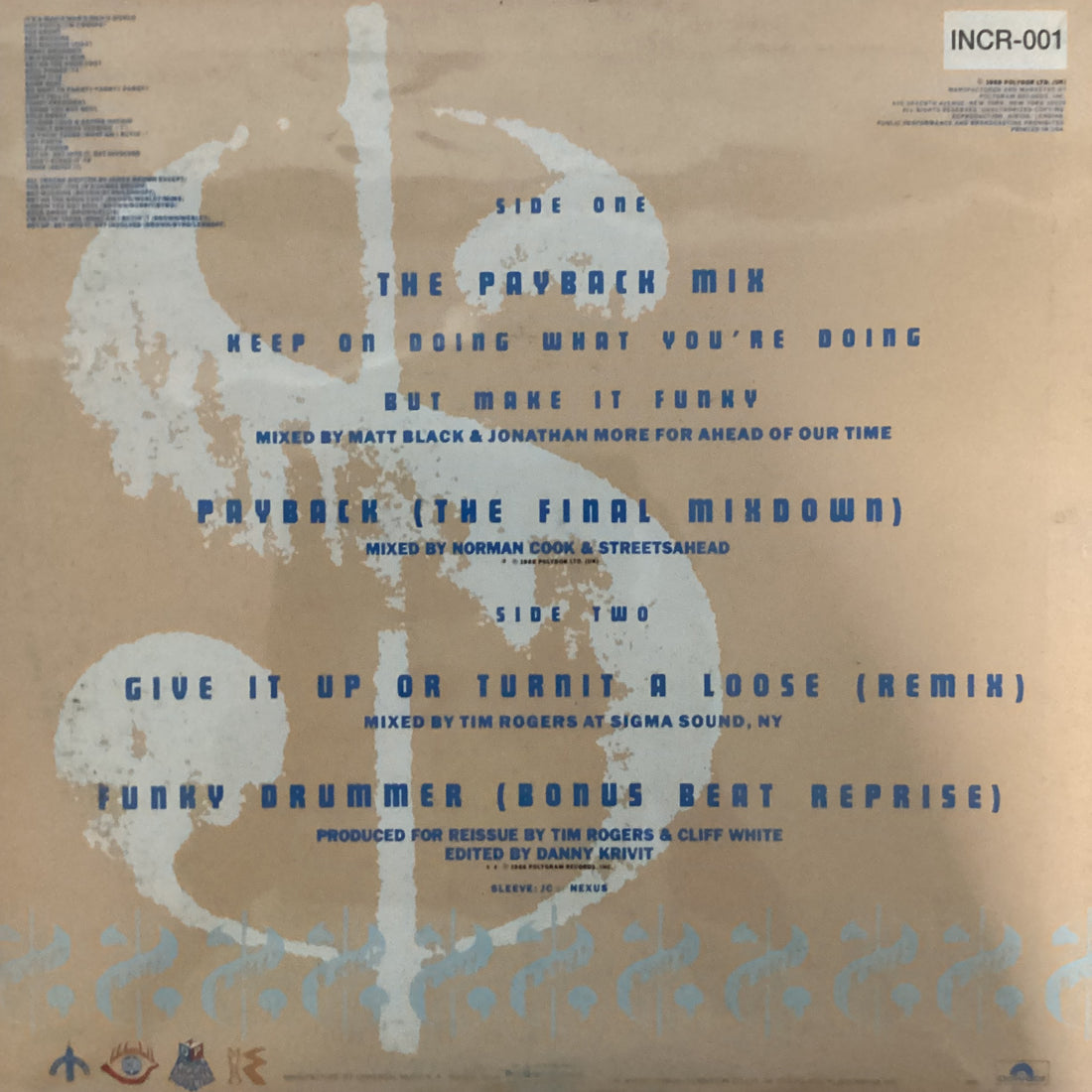 แผ่นเสียง James Brown - The Payback Mix Keep On Doing What You're Doing But Make It Funky Vinyl VG