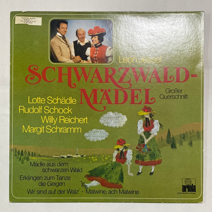 แผ่นเสียง Léon Jessel, Lotte Schädle, Rudolf Schock, Willy Reichert, Margit Schramm - Schwarzwaldmädel (Großer Querschnitt) (Vinyl) (VG+)