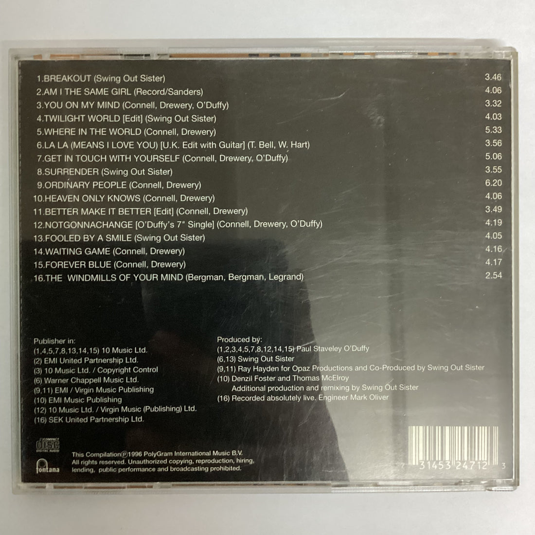 ซีดี Swing Out Sister - The Best Of Swing Out Sister CD VG+