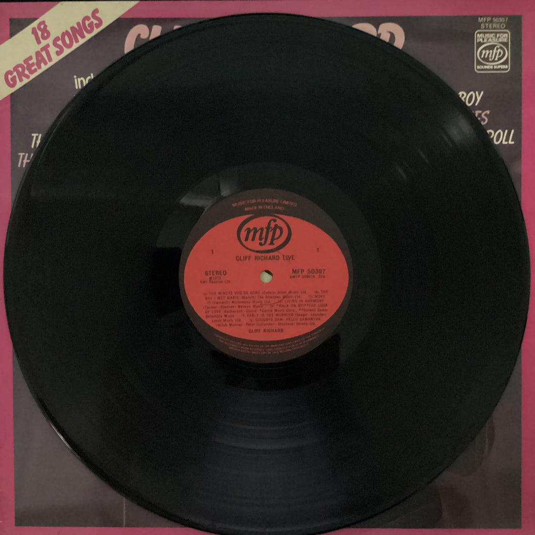 แผ่นเสียง Cliff Richard - Cliff Richard Live! Vinyl VG+