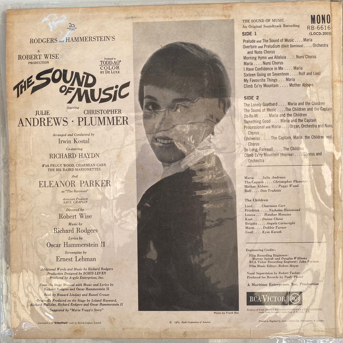 แผ่นเสียง Rodgers & Hammerstein / Julie Andrews - The Sound Of Music An Original Soundtrack Recording Vinyl VG