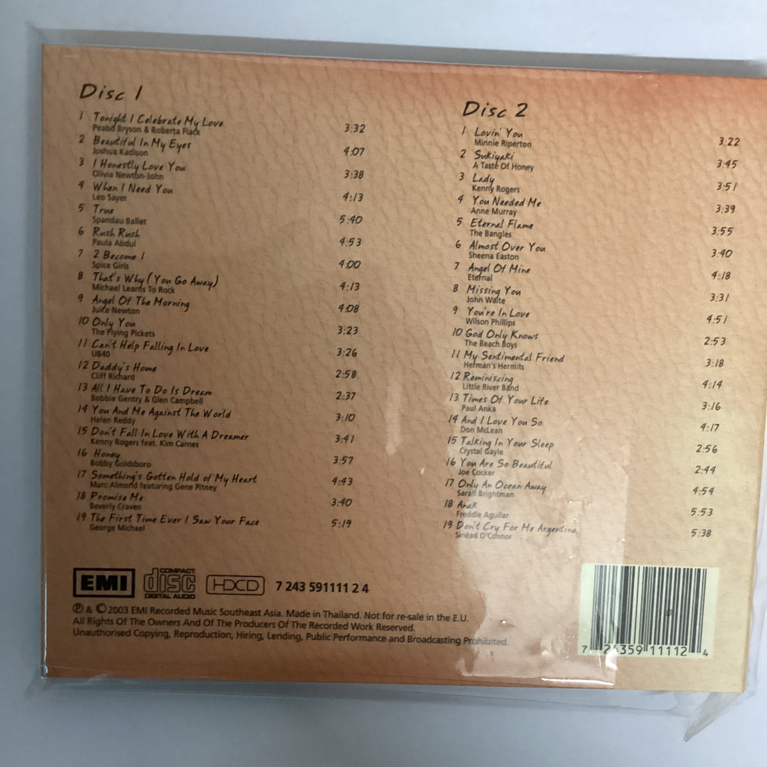 ซีดี Various - Beautiful... Because Love Is CD NM or M- 2CDs