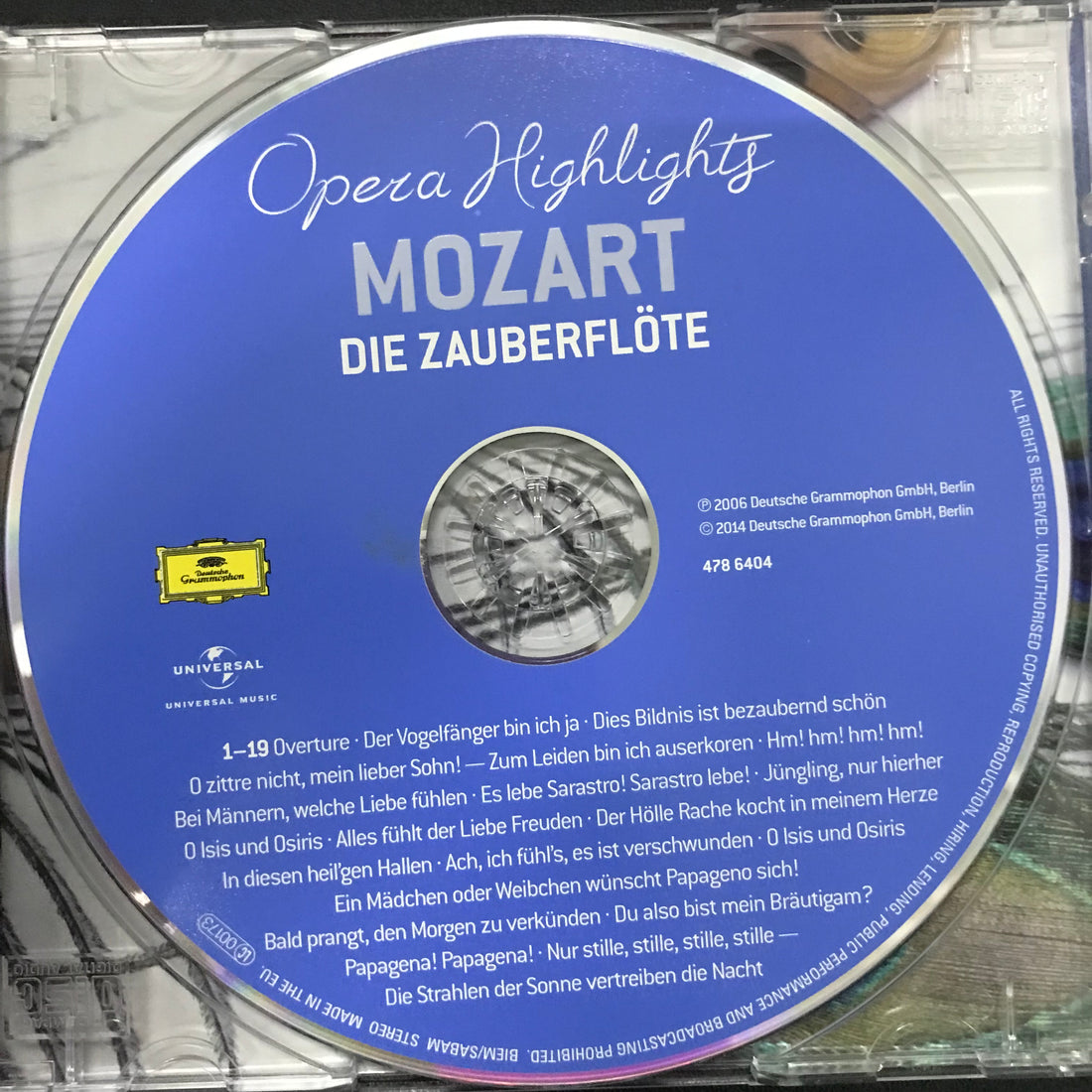 ซีดี Wolfgang Amadeus Mozart / Christoph Strehl / Dorothea Röschmann / Hanno Müller-Brachmann / Miklósa Erika / René Pape / Arnold Schoenberg Chor / Mahler Chamber Orchestra / Claudio Abbado - Die Zauberflöte CD VG+