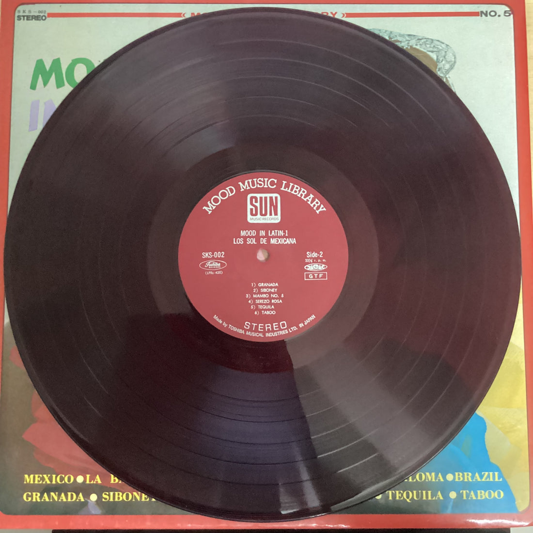 แผ่นเสียง Nico Gomez And His Orchestra, Los Sol De Mexicana - Mood In Latin 1 = ムードインラテン・1 Vinyl VG+ แผ่นสี