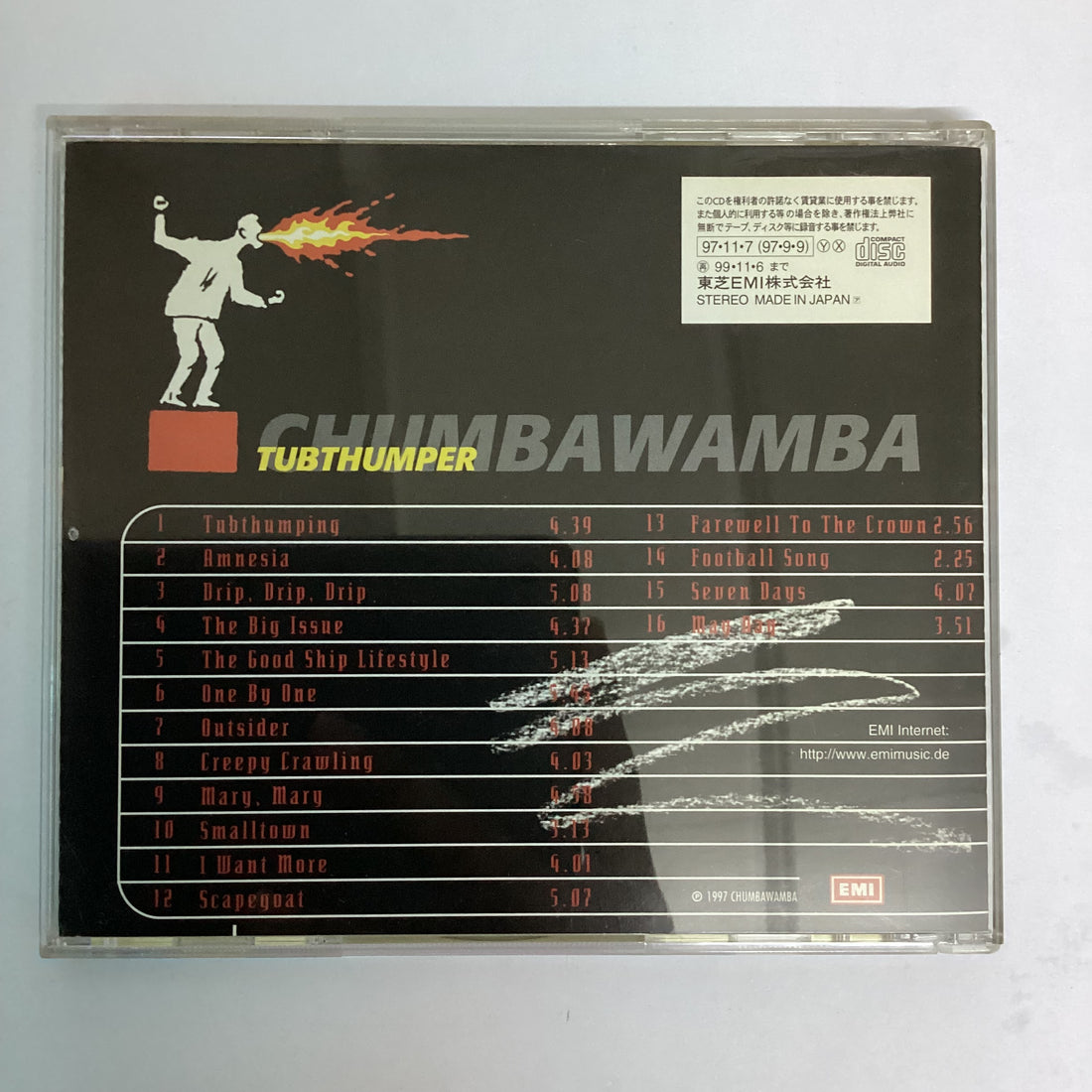 ซีดี Chumbawamba - Tubthumper CD VG+