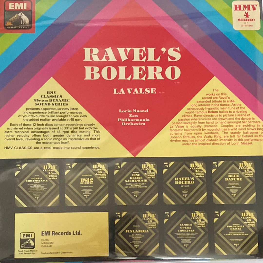 แผ่นเสียง Maurice Ravel, Lorin Maazel, New Philharmonia Orchestra - Bolero (Vinyl) (VG+)