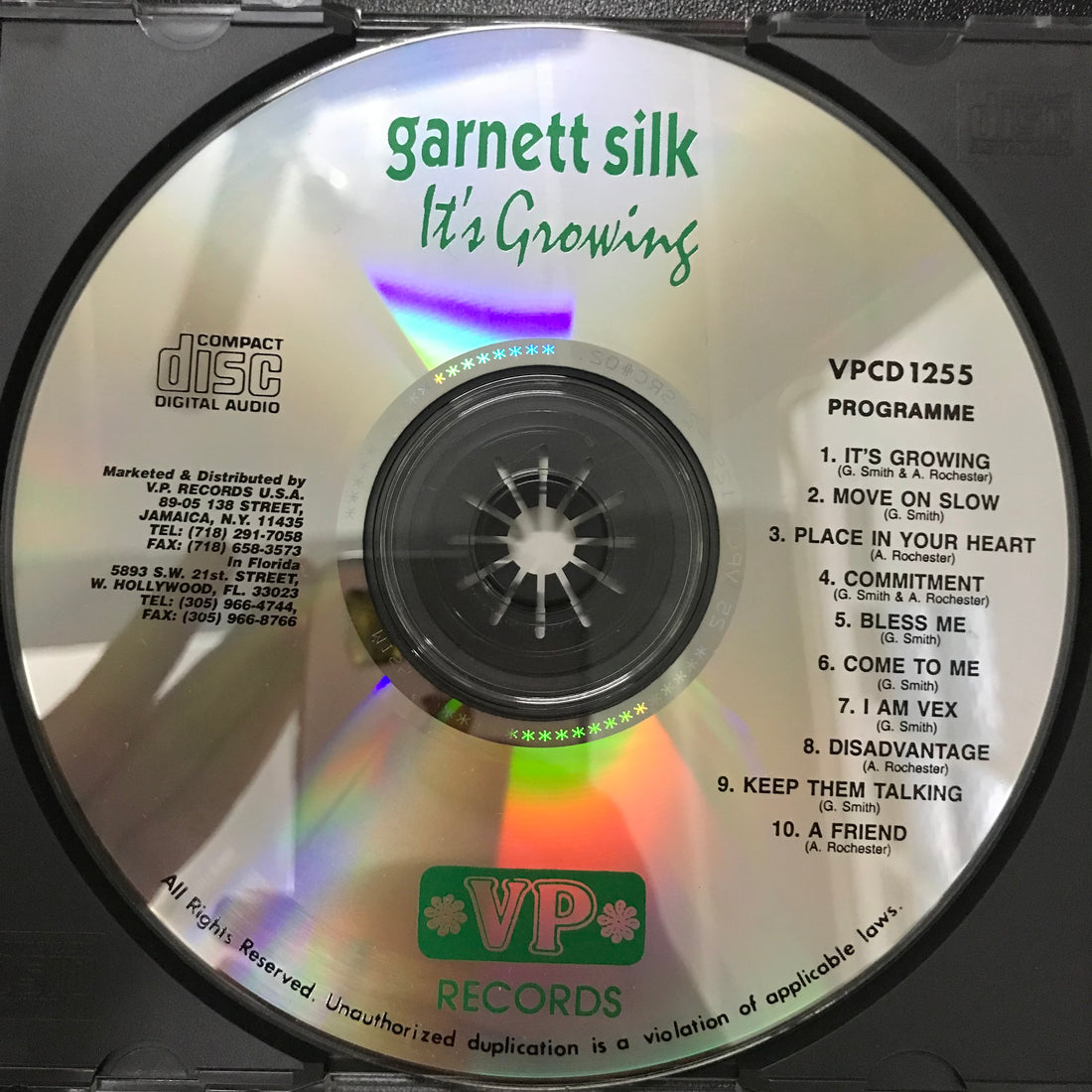 ซีดี Garnett Silk - It's Growing CD VG+