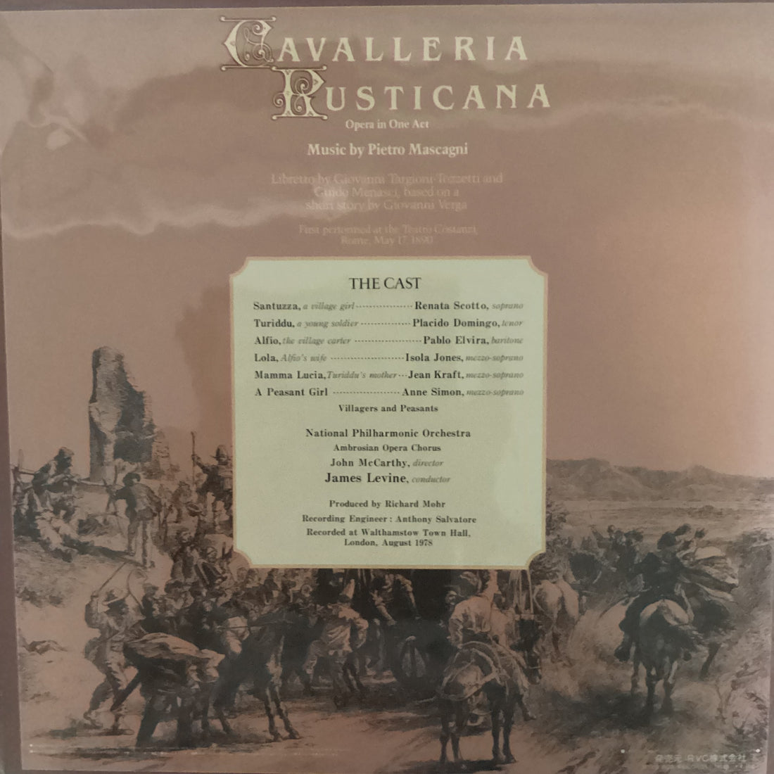 แผ่นเสียง Renata Scotto, Placido Domingo, Pablo Elvira - Cavalleria Rusticana Vinyl VG+ 2LPs