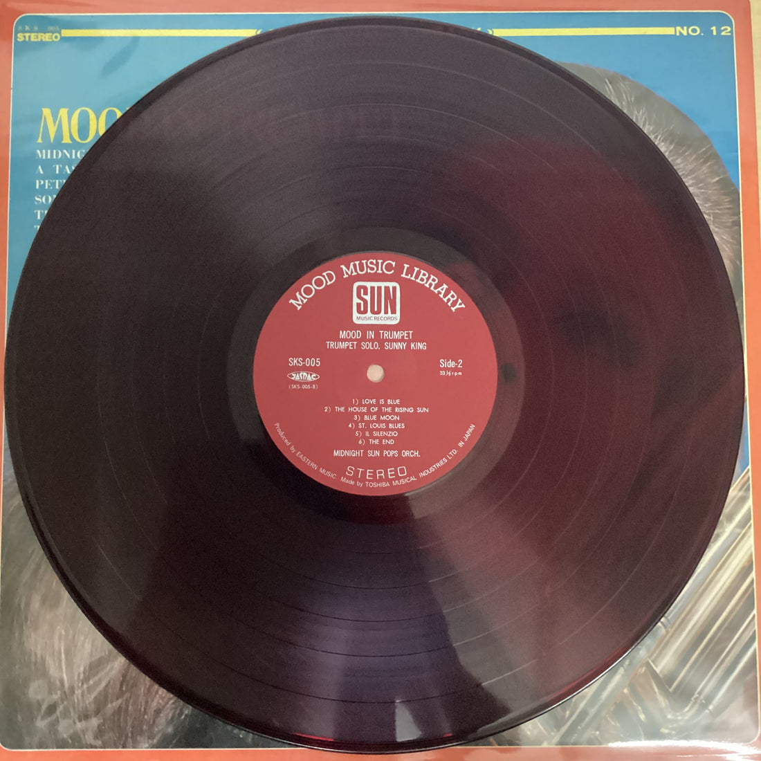 แผ่นเสียง Midnight Sun Pops Orchestra & Sunny King - Mood In Trumpet Vinyl VG แผ่นสี