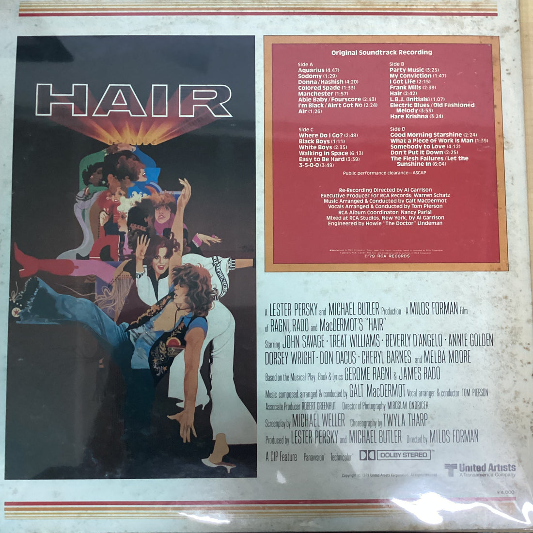 แผ่นเสียง Galt MacDermot - Hair Original Soundtrack Recording Vinyl VG+ 2LPs
