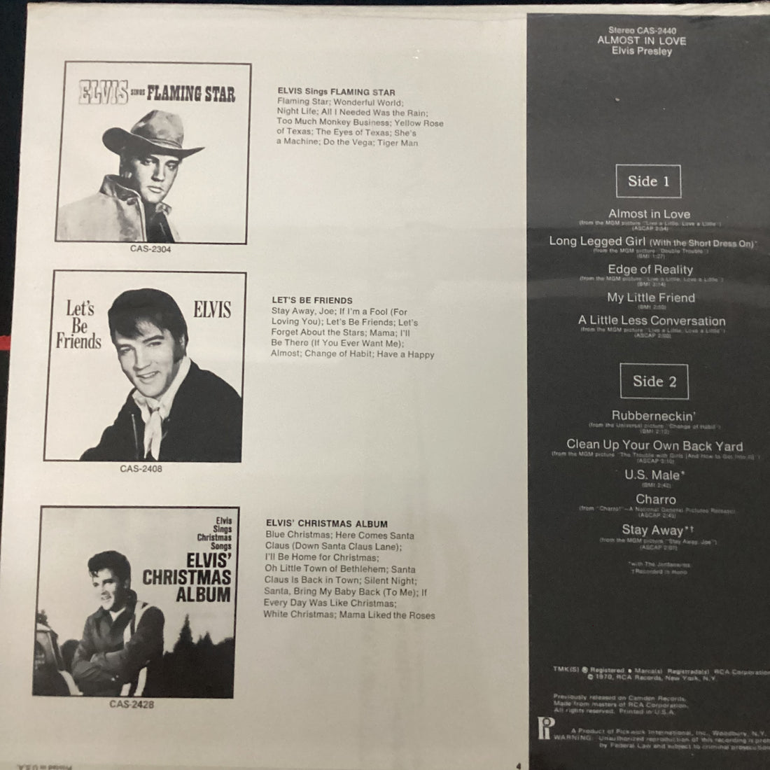 แผ่นเสียง Elvis Presley - Almost In Love Vinyl M