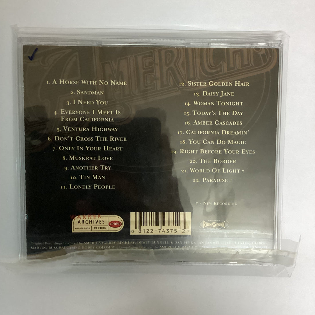 ซีดี America - The Complete Greatest Hits CD NM or M-