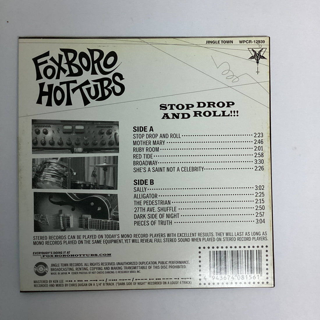 ซีดี Foxboro Hot Tubs - Stop Drop And Roll!!! CD VG+