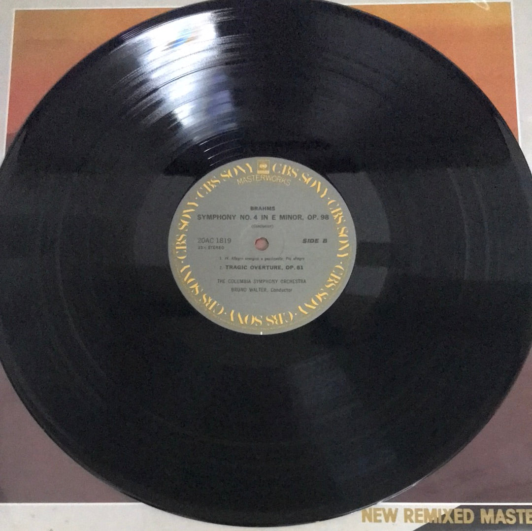 แผ่นเสียง Bruno Walter, Columbia Symphony Orchestra, Johannes Brahms - Symphony No. 4 (Vinyl) (VG+)