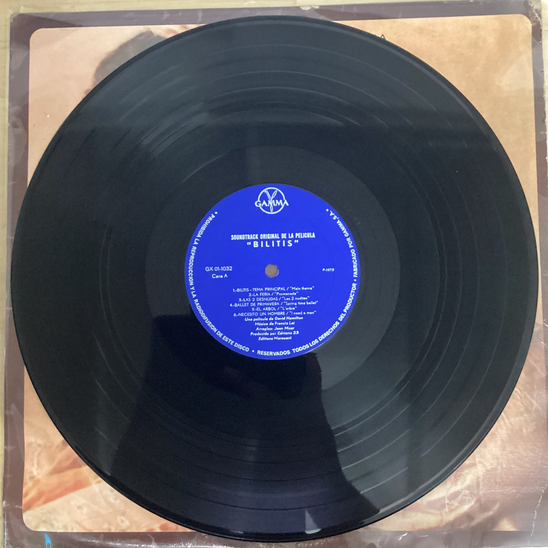 แผ่นเสียง Francis Lai - Bilitis Original Motion Picture Soundtrack Vinyl VG+