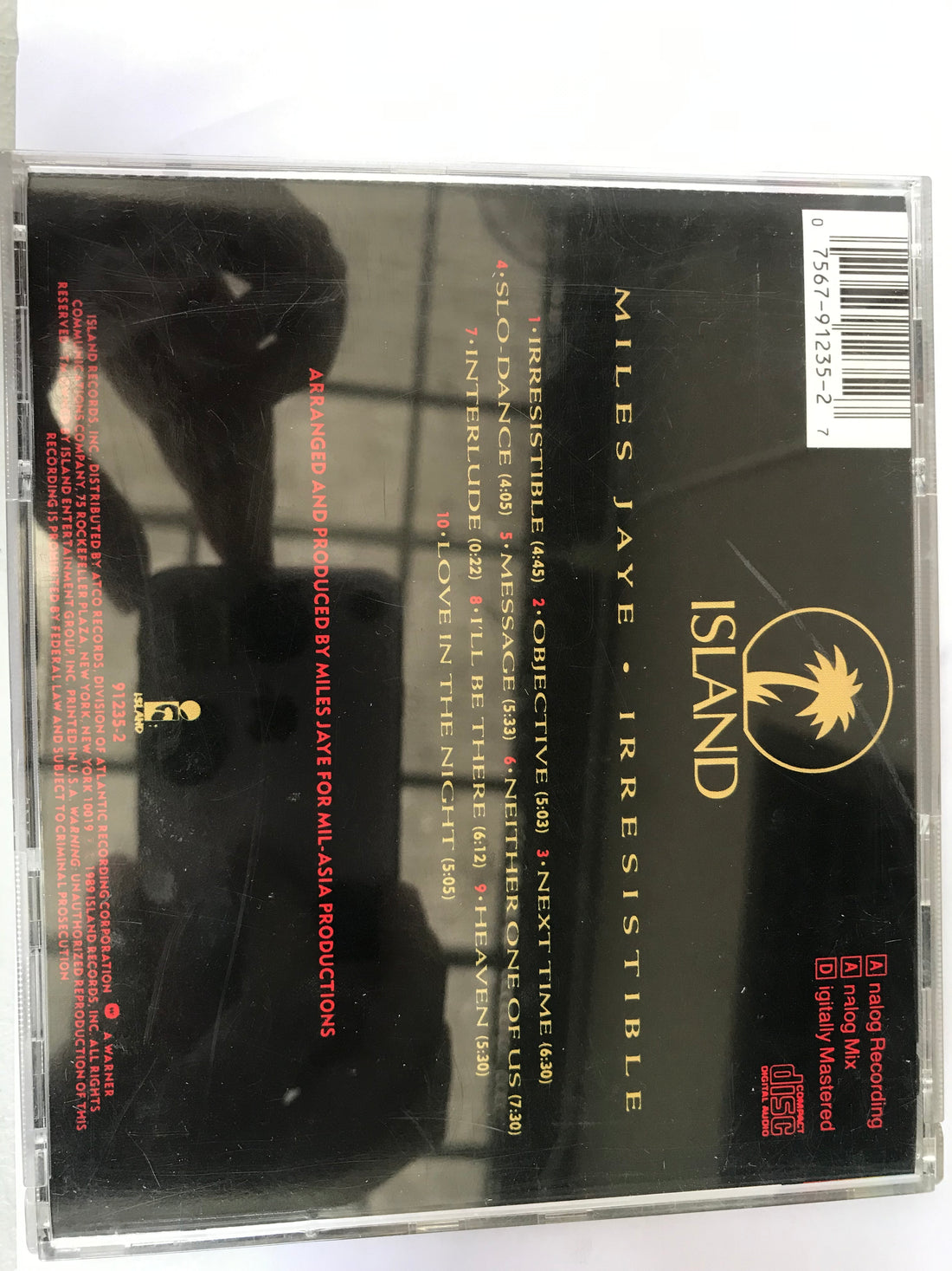 ซีดี Miles Jaye - Irresistible CD VG+