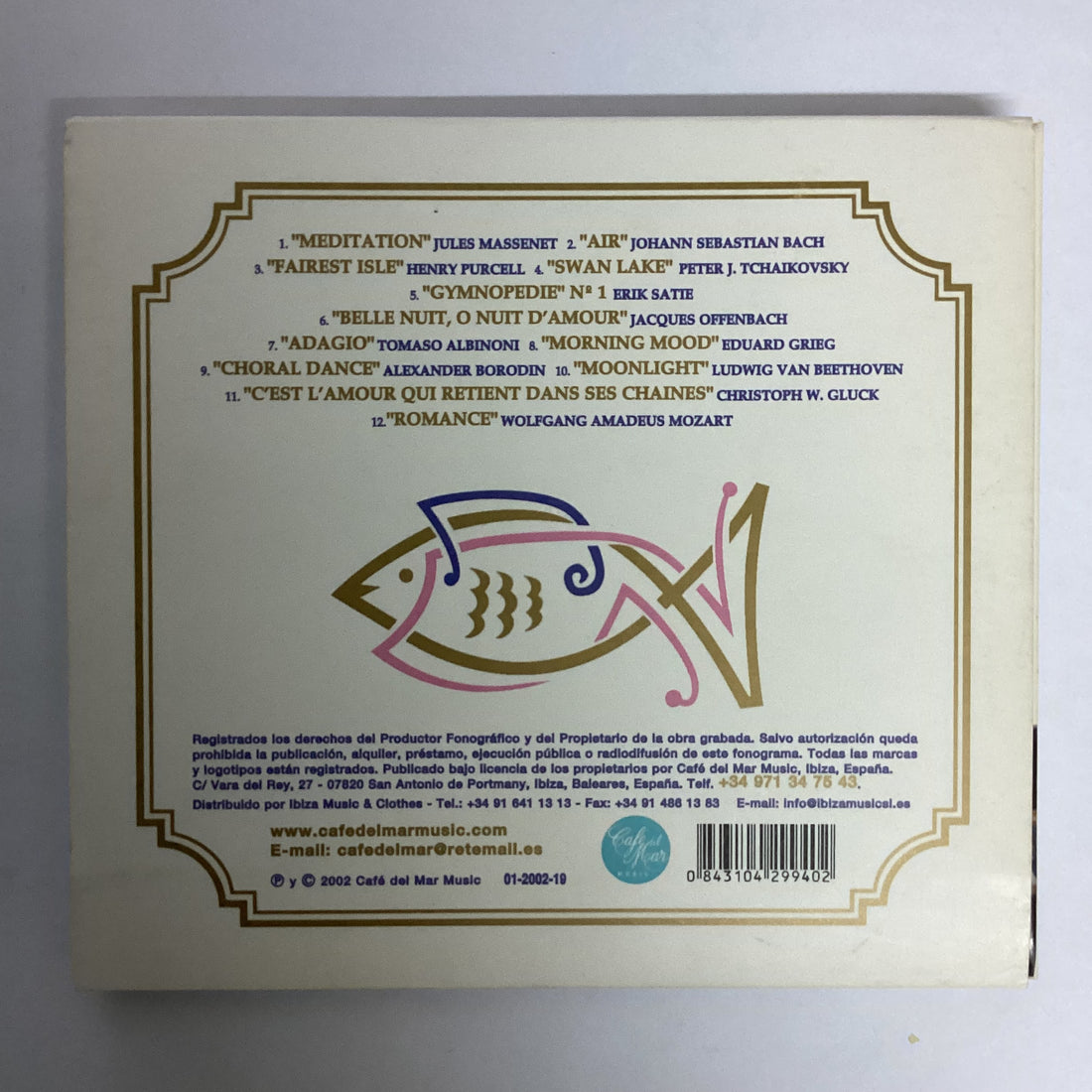 ซีดี Various - Café Del Mar - Classic CD VG+