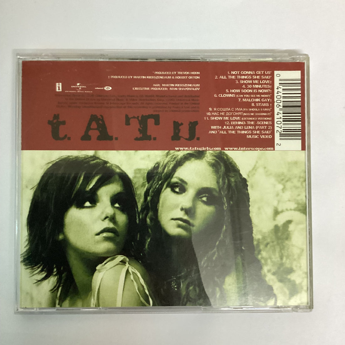 ซีดี t.A.T.u. - 200 Km/H In The Wrong Lane CD VG+