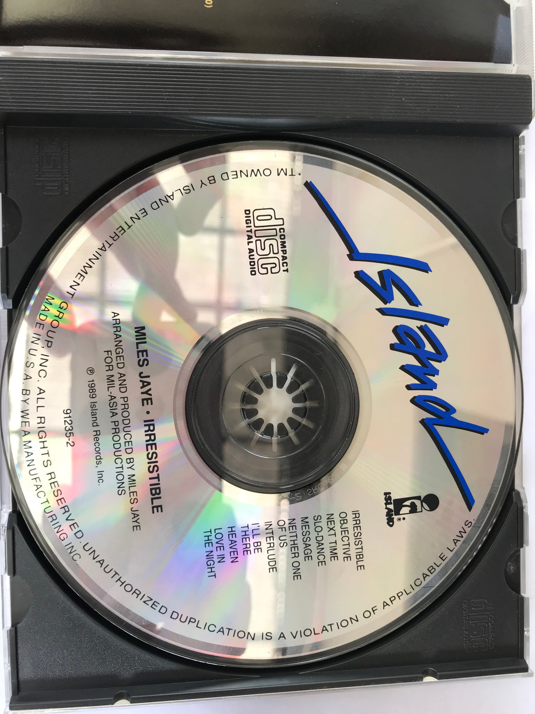 ซีดี Miles Jaye - Irresistible CD VG+