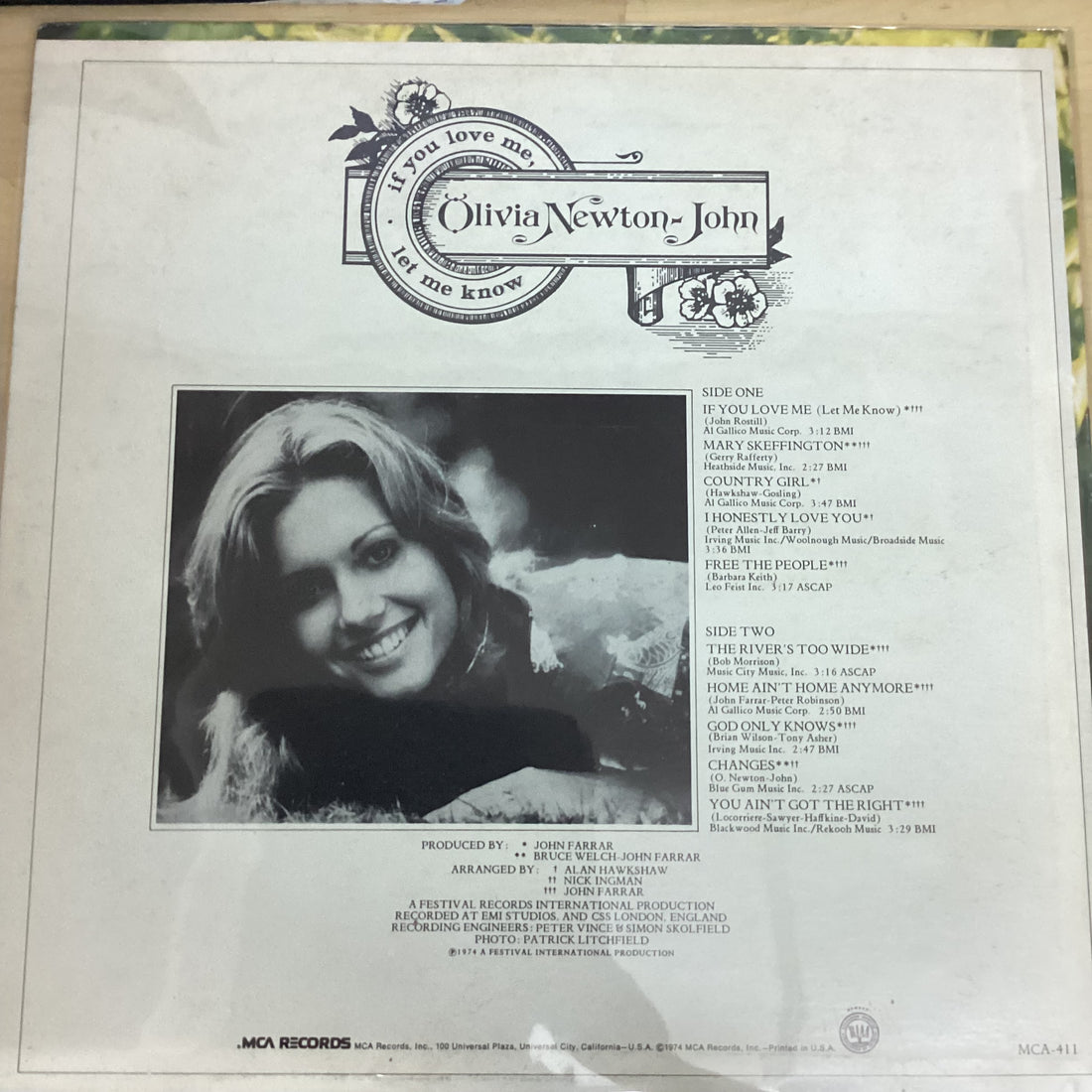 แผ่นเสียง Olivia Newton-John - If You Love Me Let Me Know Vinyl VG+