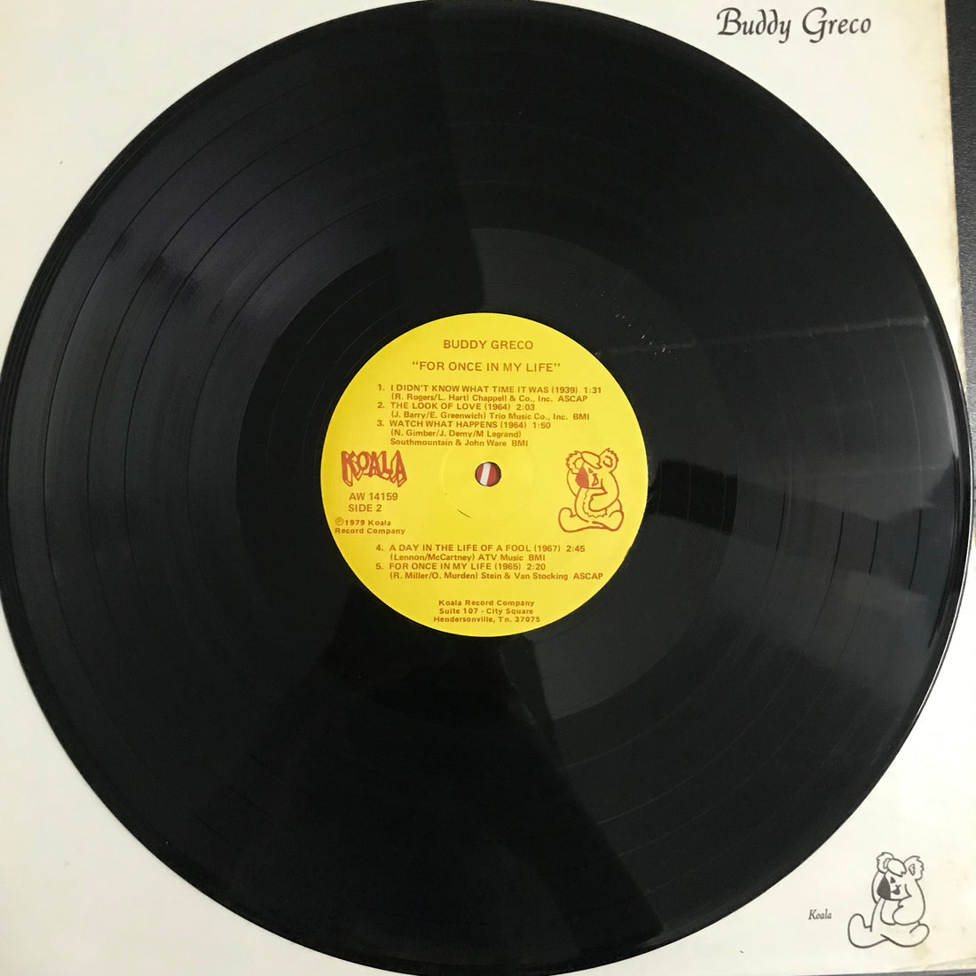 แผ่นเสียง Buddy Greco - For Once In My Life Vinyl VG+
