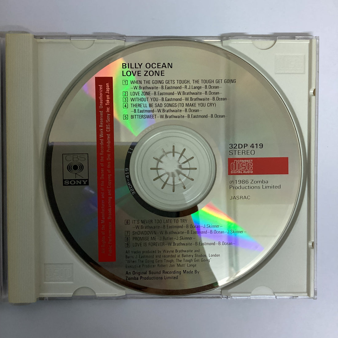ซีดี Billy Ocean - Love Zone CD VG+