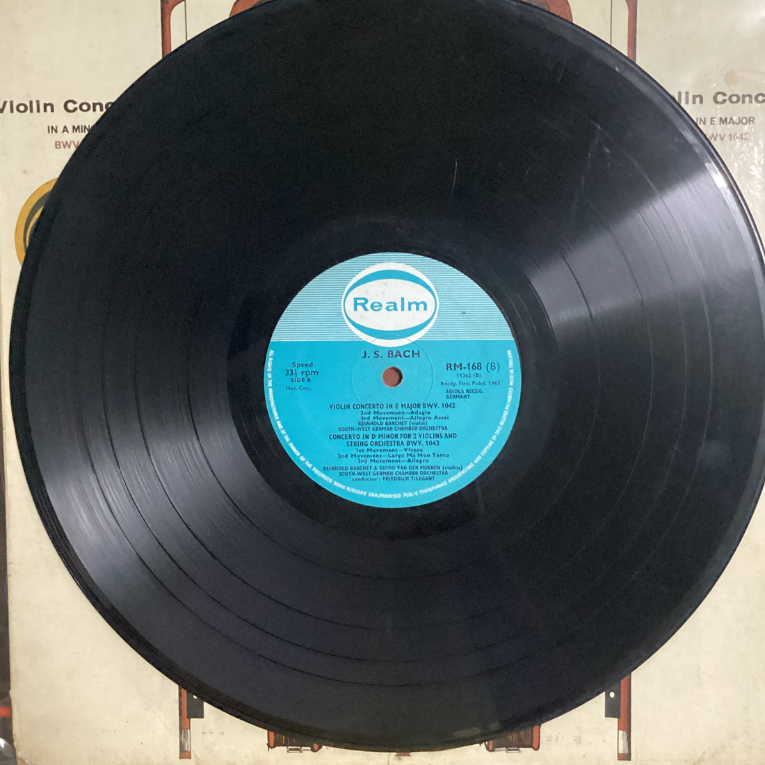 แผ่นเสียง J.S BACH - Violin Concerto BWV 1041 / Violin Concerto BWV 1042 / Double Violin Concerto BWV 1043 Vinyl VG