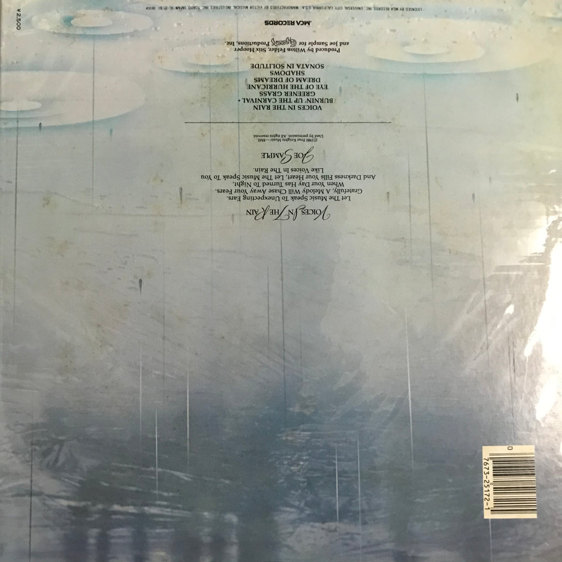 แผ่นเสียง Joe Sample - Voices In The Rain Vinyl VG+
