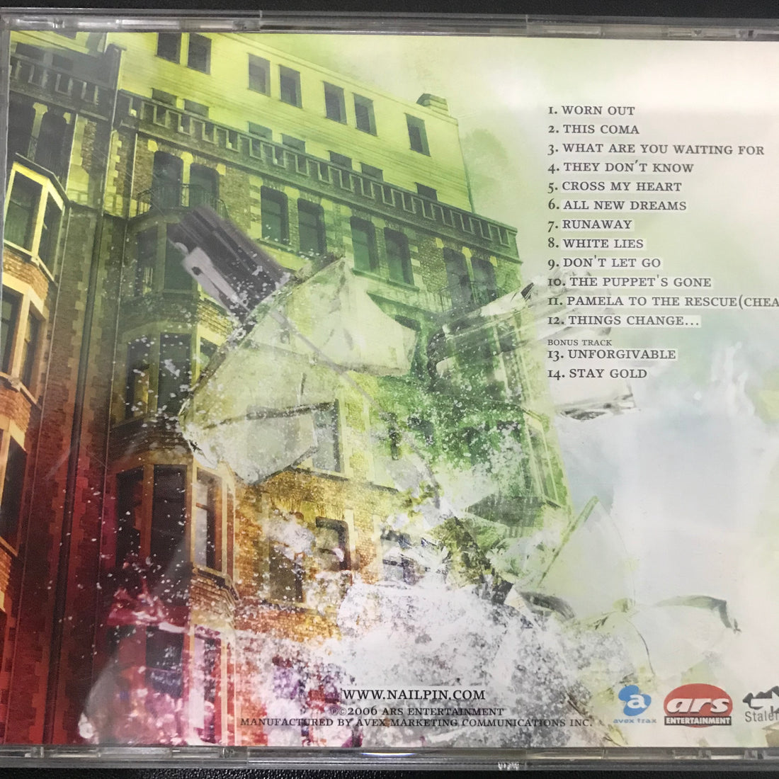 ซีดี Nailpin - White Lies & Butterflies CD VG+