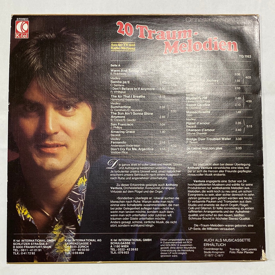 แผ่นเสียง Orchester Anthony Ventura - 20 Traum-Melodien (Je T'Aime 6) (Vinyl) (VG)