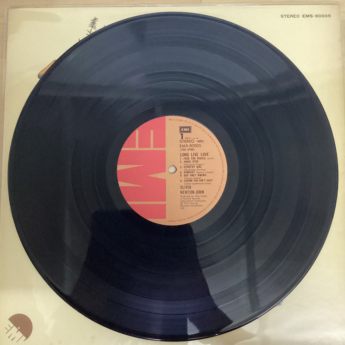 แผ่นเสียง Olivia Newton-John = Olivia Newton-John - Long Live Love = とこしえの愛 Vinyl VG+