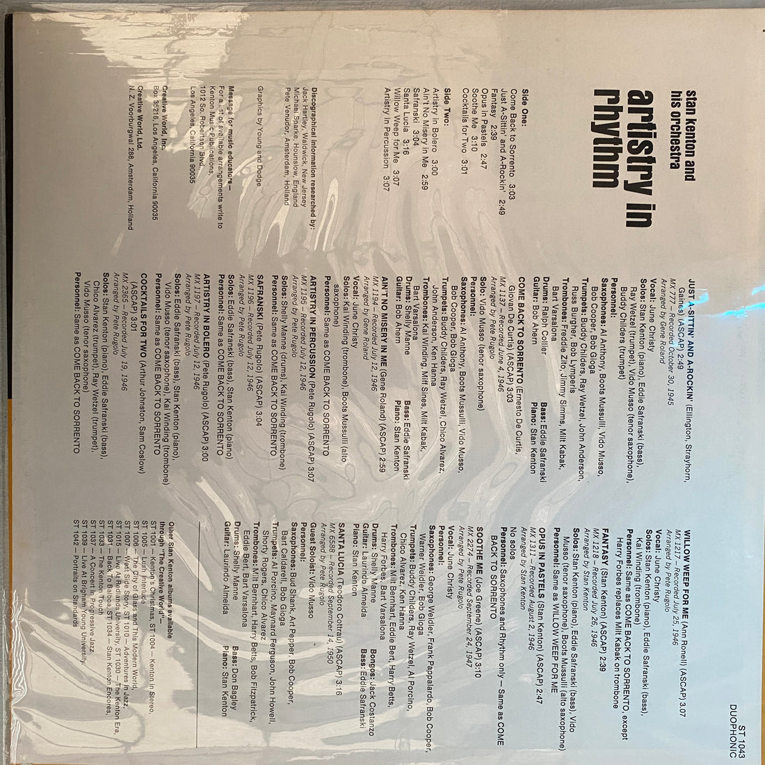 แผ่นเสียง Stan Kenton And His Orchestra - Stan Kenton Presents Vinyl VG+