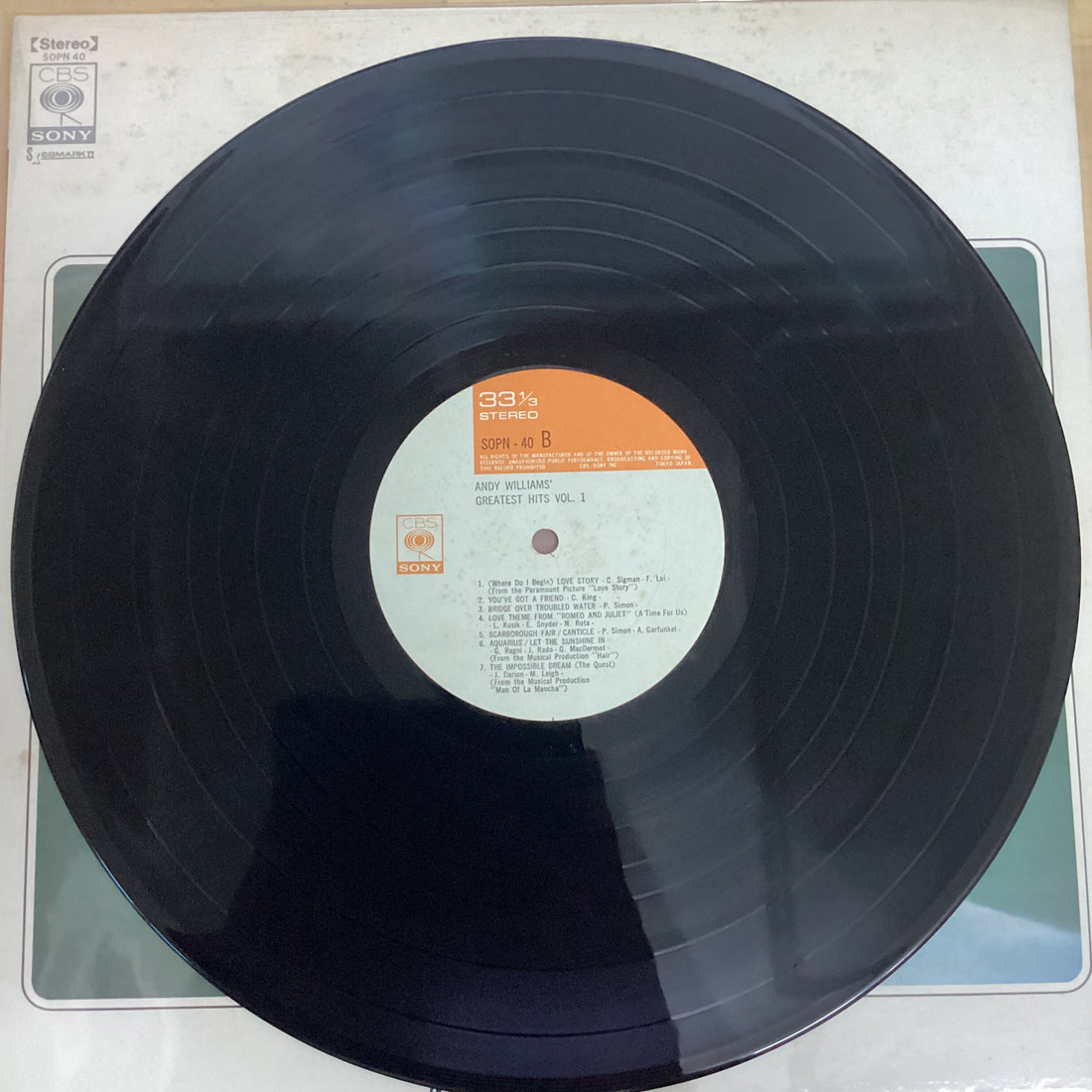 แผ่นเสียง Andy Williams - Andy Williams' Greatest Hits Vol.1 Vinyl VG+