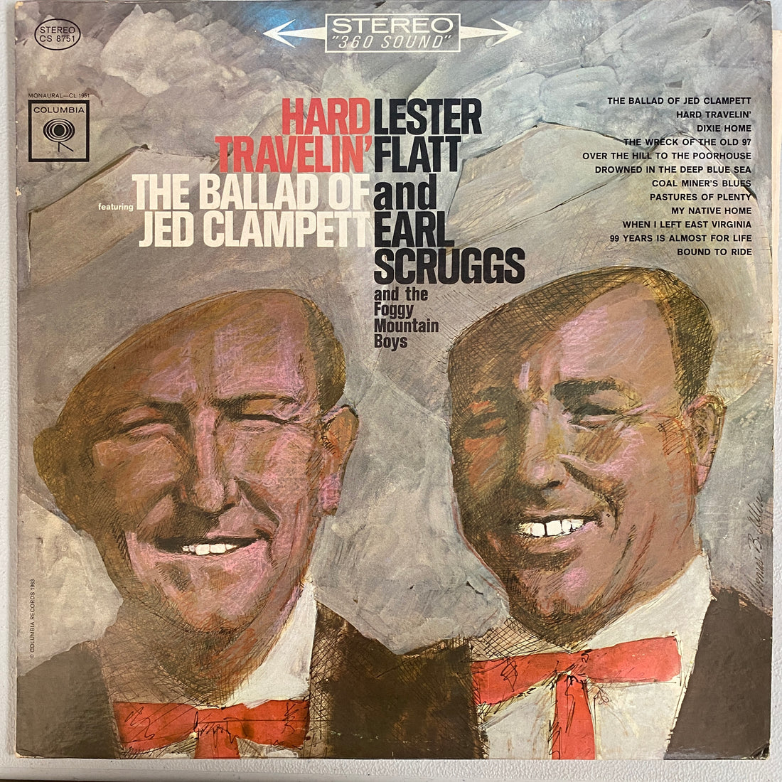 แผ่นเสียง Flatt & Scruggs / The Foggy Mountain Boys - Hard Travelin' Vinyl VG+