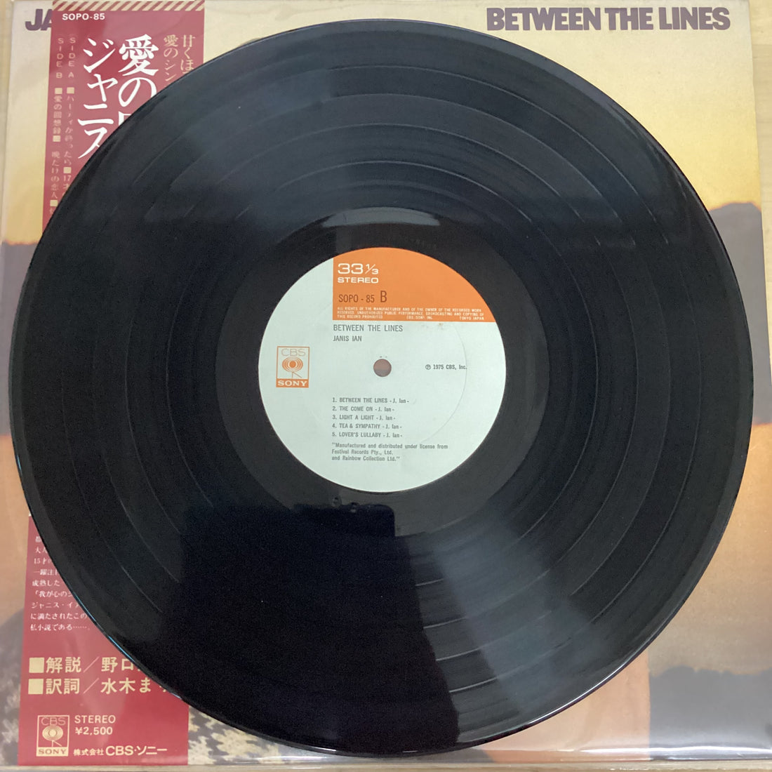 แผ่นเสียง Janis Ian - Between The Lines Vinyl VG+
