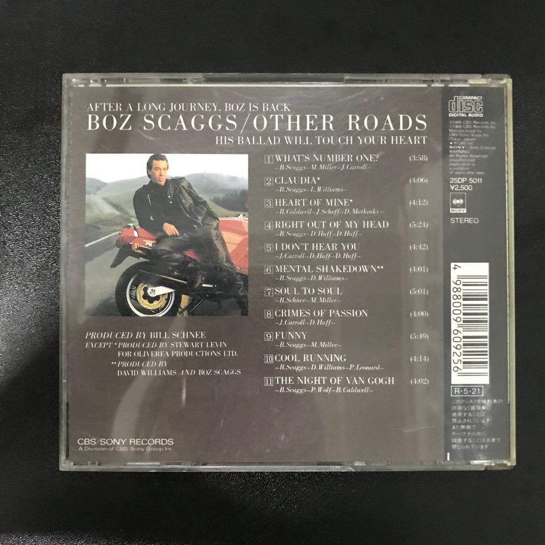 ซีดี Boz Scaggs - Other Roads CD VG+